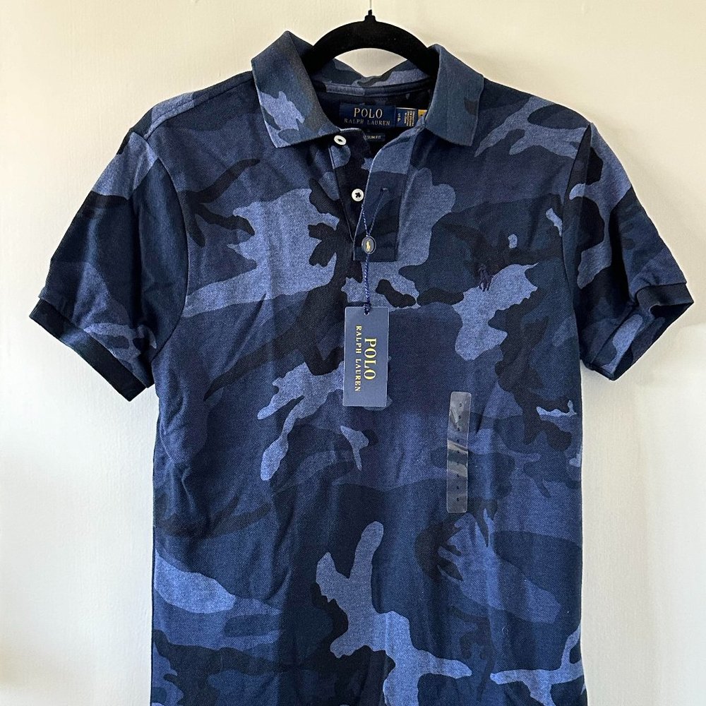 Blue Camo Polo Shirt by Polo Ralph Lauren